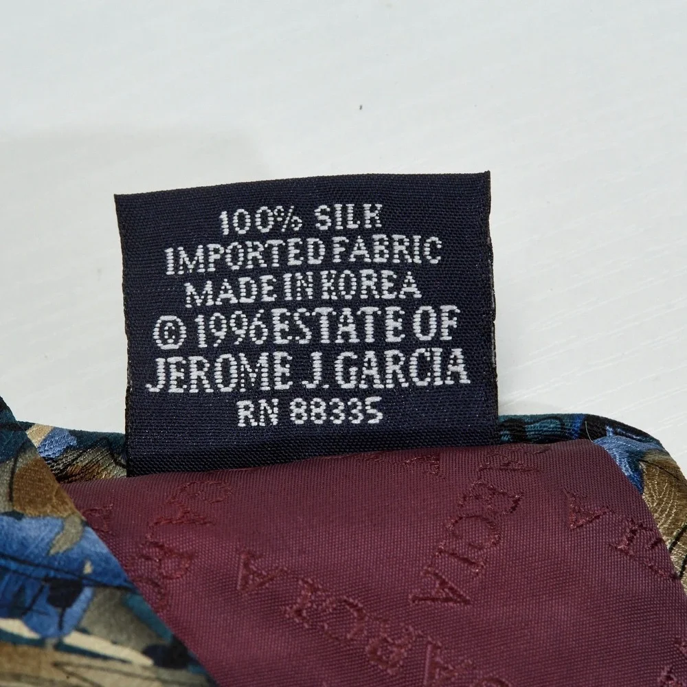 J. Garcia Necktie Mens OS Blue In the Park Collection 15‎ Abstract 100% Silk